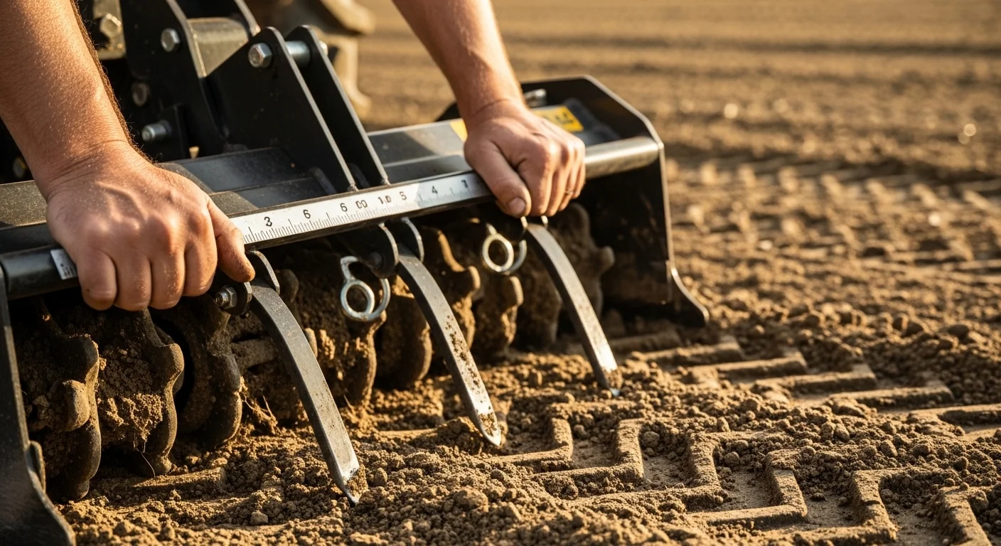 Box blade draft force calculator in action with proper shank depth and tractor setup for safe traction