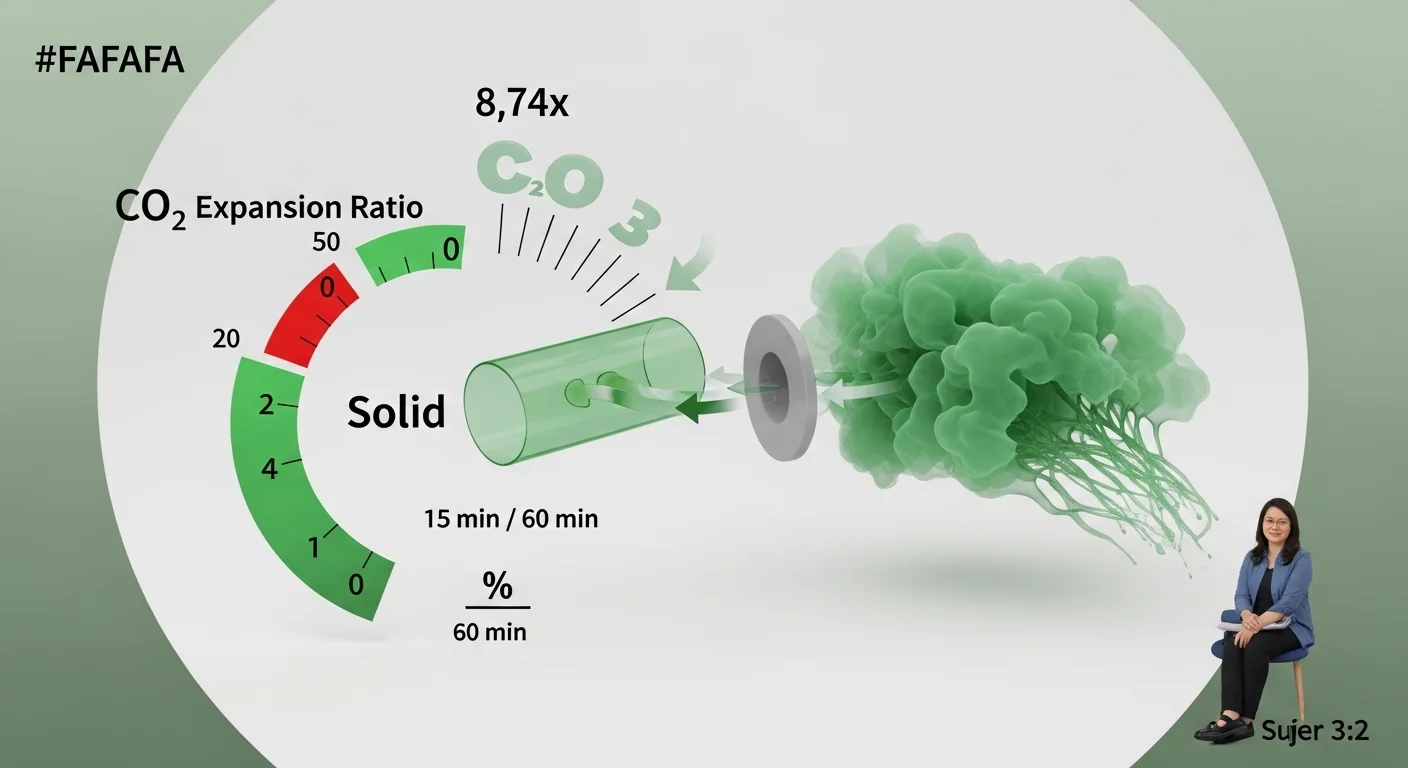 Technical 3D diagram showing CO2 expansion and duty cycle logic for a duration calculator.