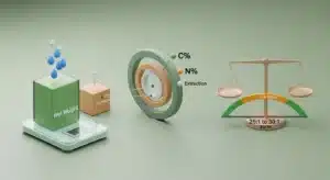 3D isometric diagram of dry-weight compost carbon to nitrogen