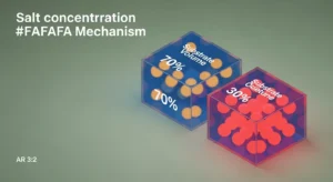 3D diagram explaining how salt concentration increases as water volume decreases in a Crop Steering Calculator.