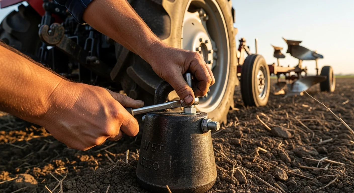 Adding ballast to tractor rear wheel after calculating drawbar pull and traction margin