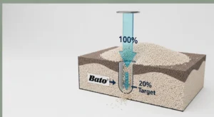 Technical 3D diagram explaining the 20% leaching fraction logic for a Dutch Bucket Drip Runoff Calculator.