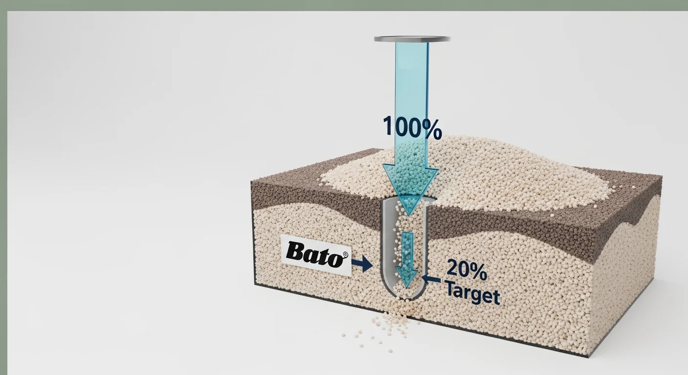 Technical 3D diagram explaining the 20% leaching fraction logic for a Dutch Bucket Drip Runoff Calculator.