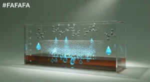 3D technical diagram showing how carbonate alkalinity absorbs acid doses in the Hydroponic pH Down Calculator.