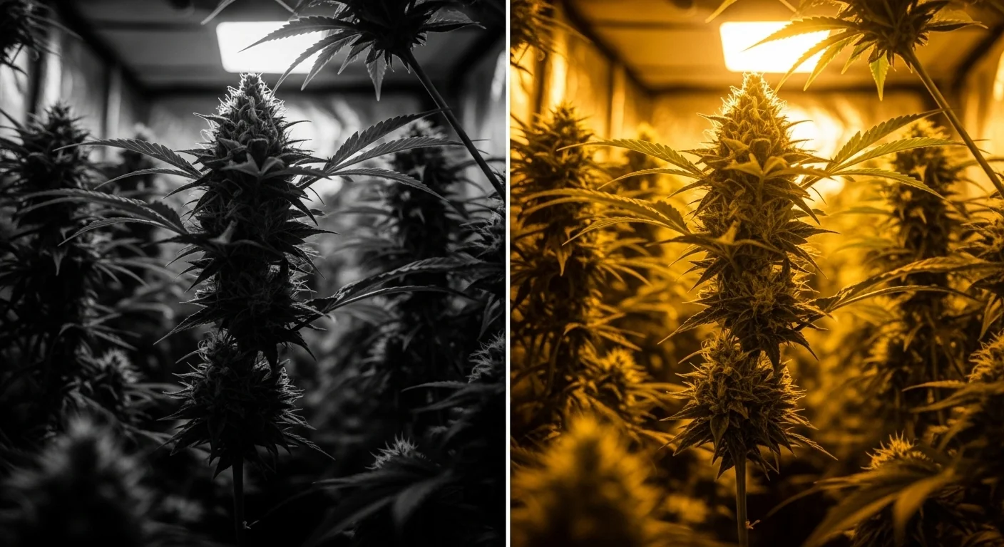 Side-by-side comparison of shaded larf growth versus light-penetrated colas using a Leaf Area Index Calculator.