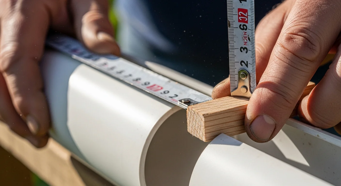 Gardener shimming a channel inlet based on NFT Hydroponics Calculator vertical drop results.