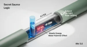 3D diagram of water velocity reaching the critical five feet per second threshold.