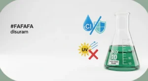 Technical 3D diagram showing chlorine and UV safety checks within the Seed Inoculant Application Rate Calculator.