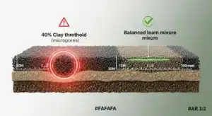 3D diagram illustrating the 40 percent clay threshold using the USDA Soil Texture Calculator.