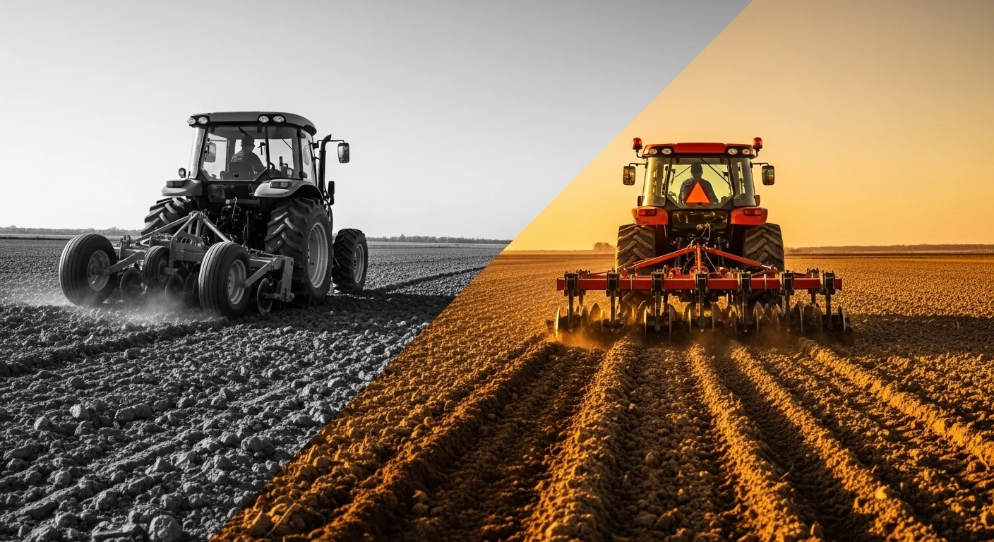 Subsoiler HP calculator before and after tractor traction comparison in clay soil