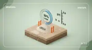 Technical diagram from Urea Volatilization Calculator showing how soil pH amplifies ammonia gas-off.