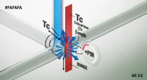 3D technical diagram of the Joukowsky equation logic used in the Water Hammer Calculator.