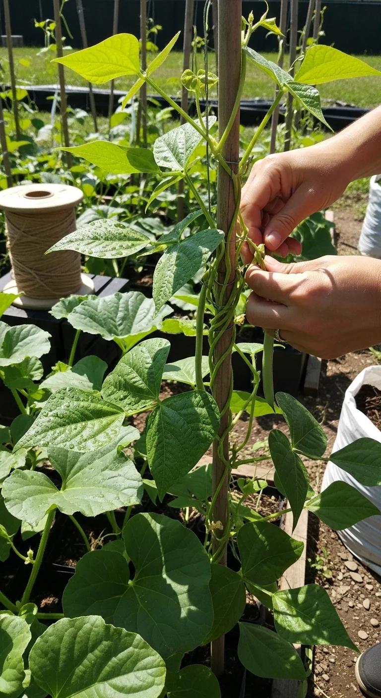 cantaloupe-companion-plants-pole-beans.jpg