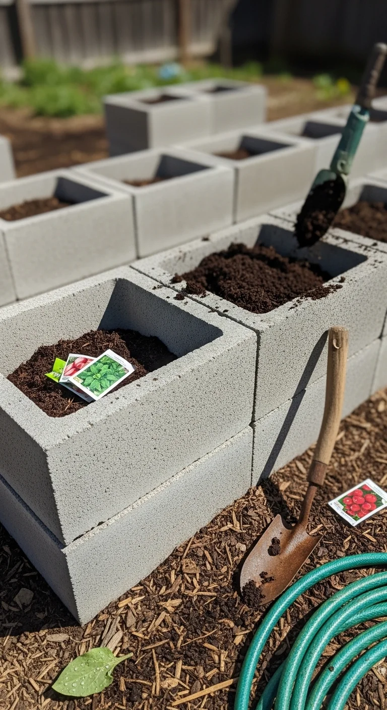 Cinder Block Raised Beds: Modular Thermal Mass Configurations for Consistent Edible Crop Results - Visual Guide Part 1