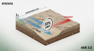 3D technical diagram of the 33 percent friction limit used by the Compost Blanket Erosion Calculator.
