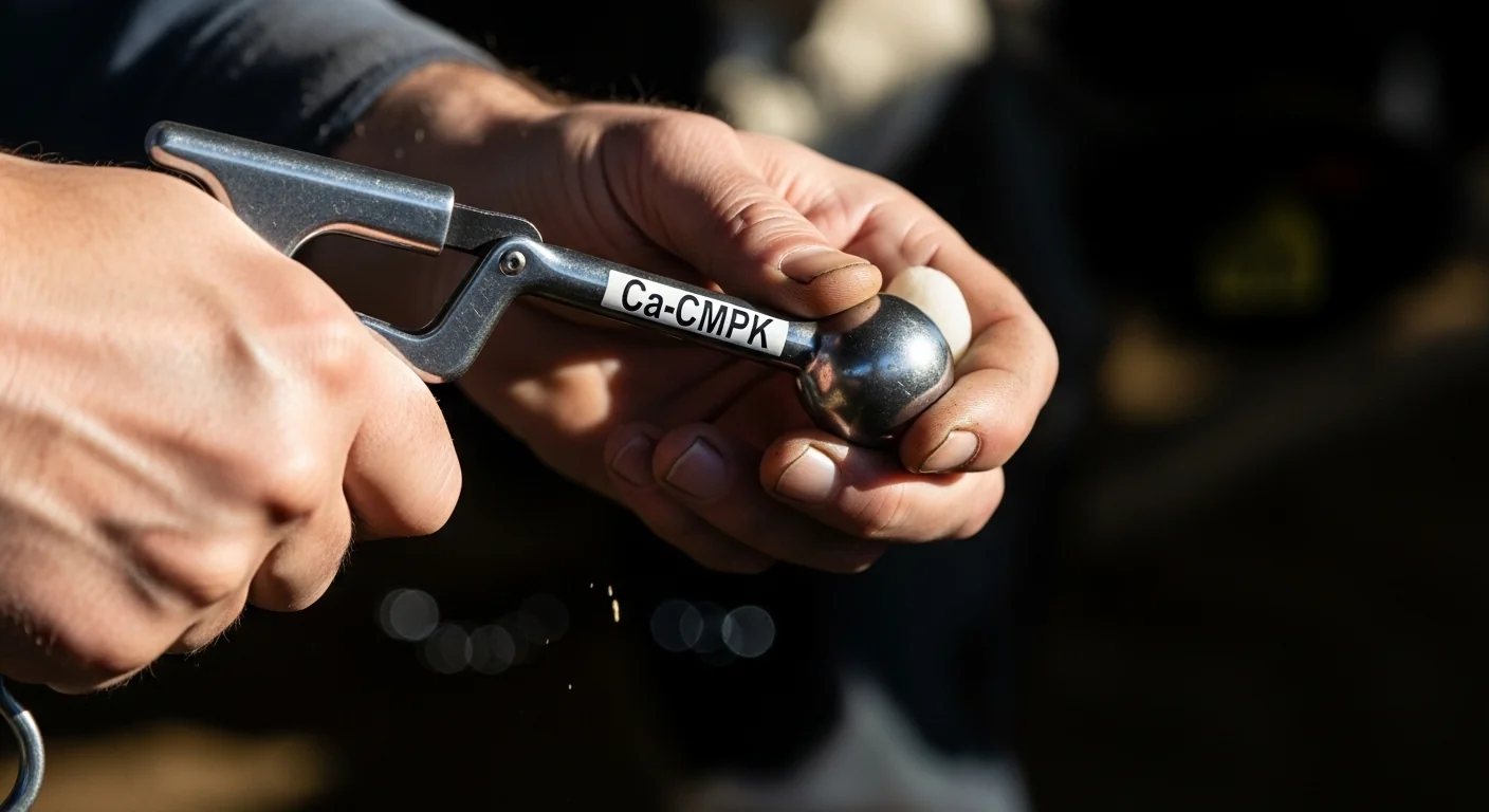 Farmer administering calcium bolus guided by dairy cow calcium deficit calculator