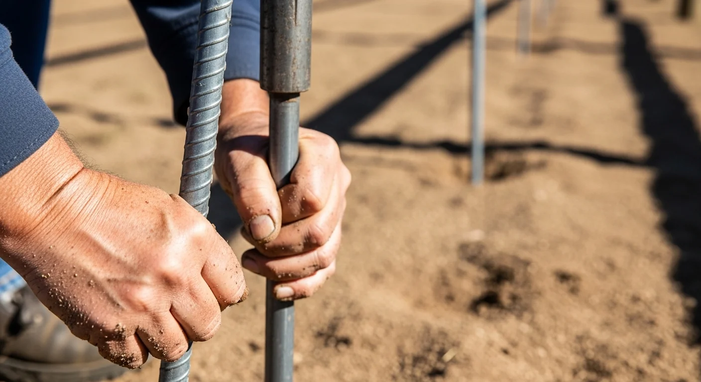 Installing calculated number of ground rods for electric fence joule calculator results in dry soil