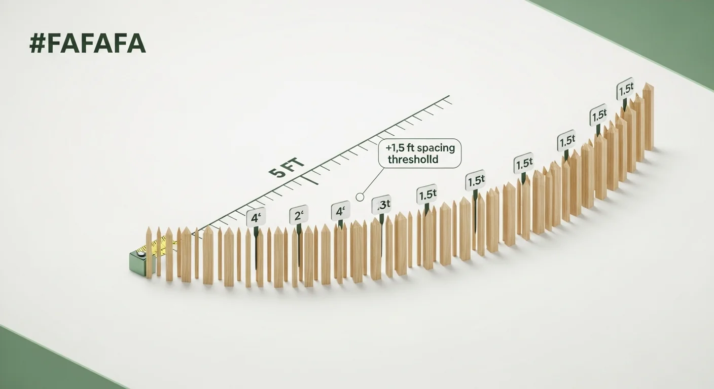 3D diagram showing Landscape Edging Calculator logic for tight curve stake spacing intervals.