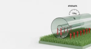 Isometric diagram of lawn striping calculator showing ground pressure distribution on grass crowns.