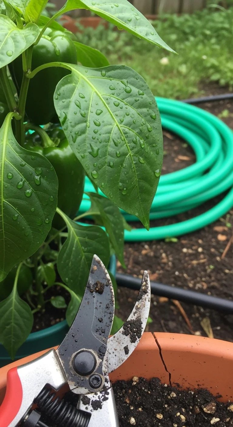 low-maintenance-vegetable-garden-balcony-pepper-container-stack.jpg
