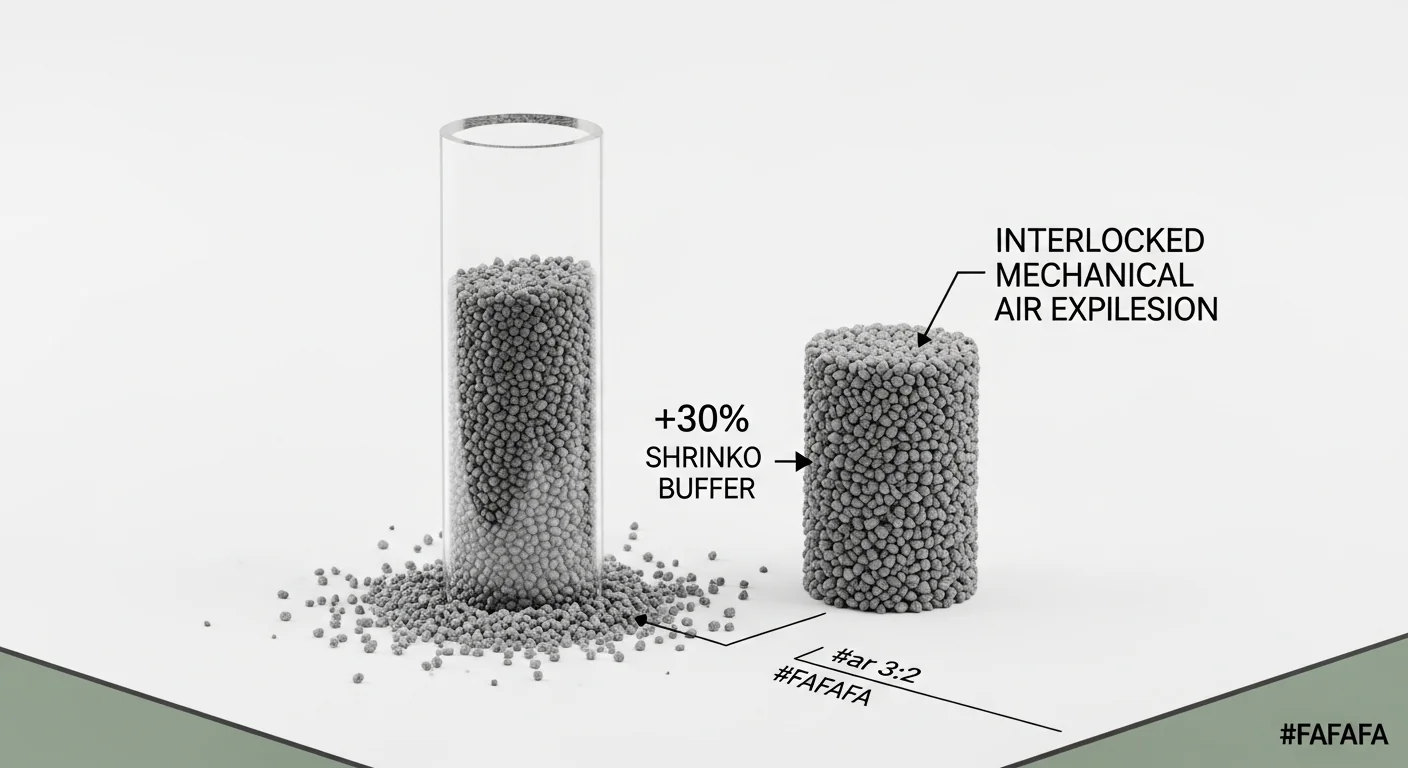 Diagram showing the 30% compaction buffer logic used in the Paver Base Calculator.
