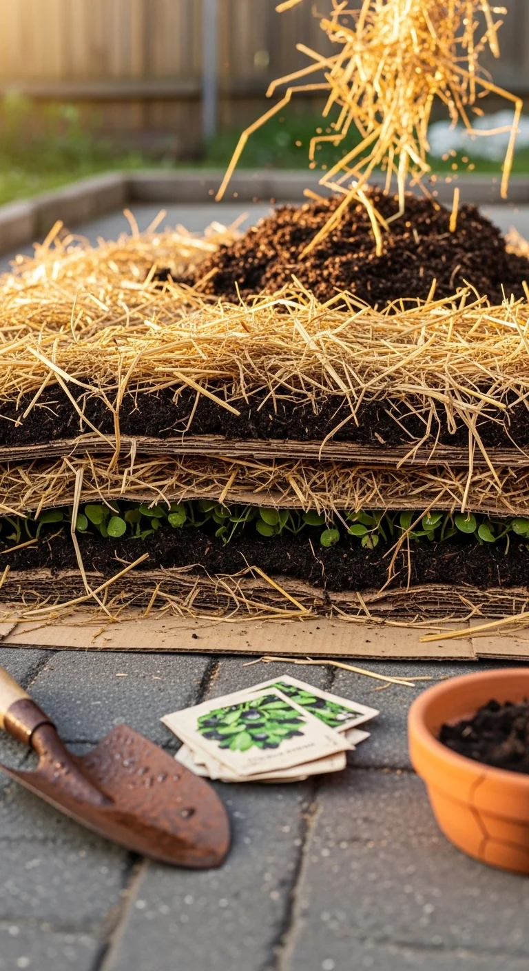 small-backyard-vegetable-garden-no-dig-mulch-layers.jpg