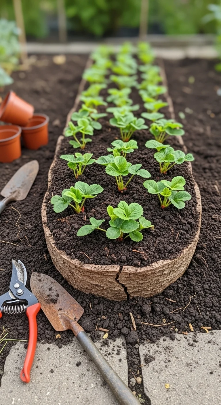 strawberry-raised-beds-no-frame-mounded-soil-bed.jpg