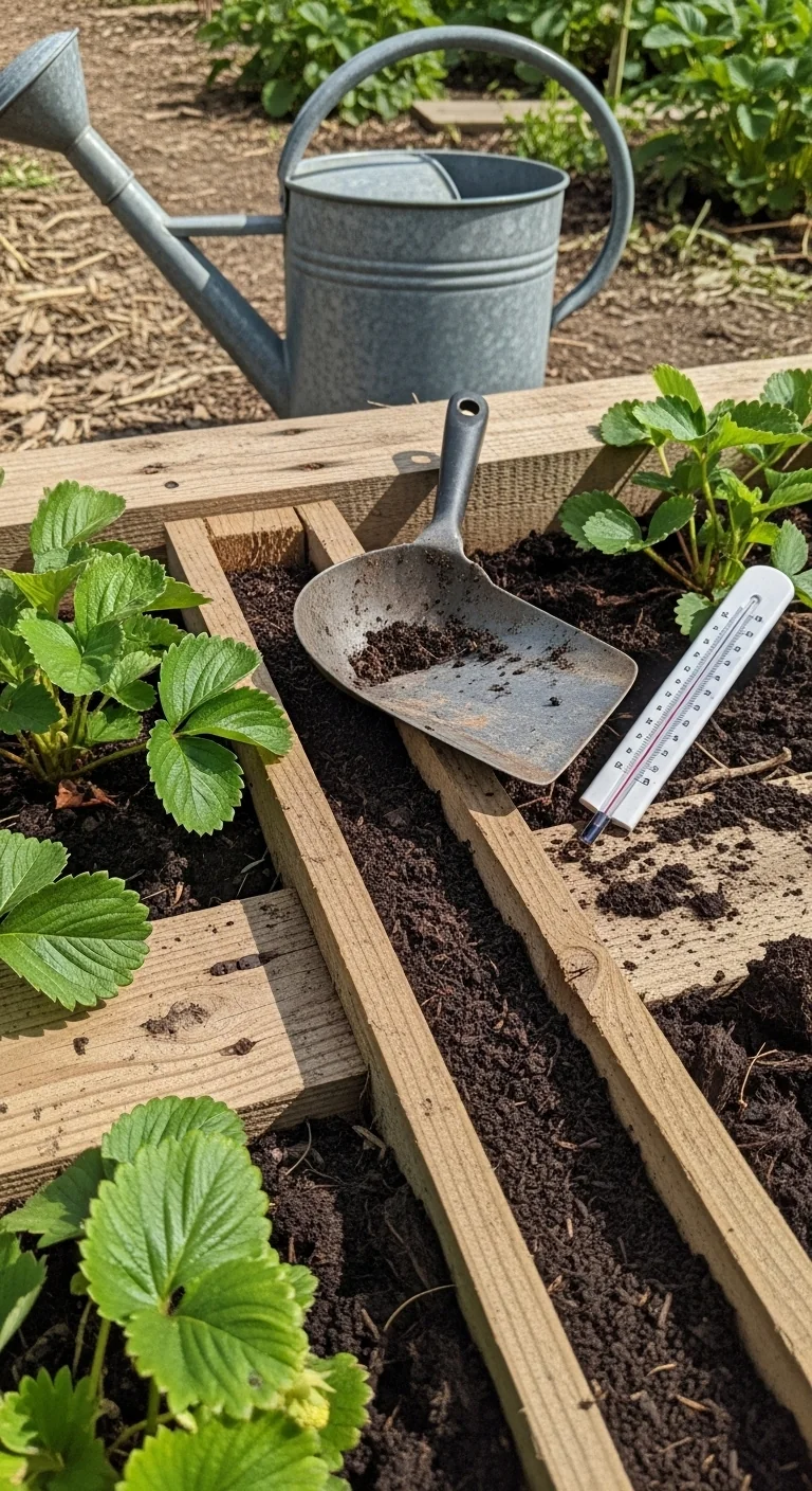 strawberry-raised-beds-recycled-pallet-bed-with-runner-channel.jpg