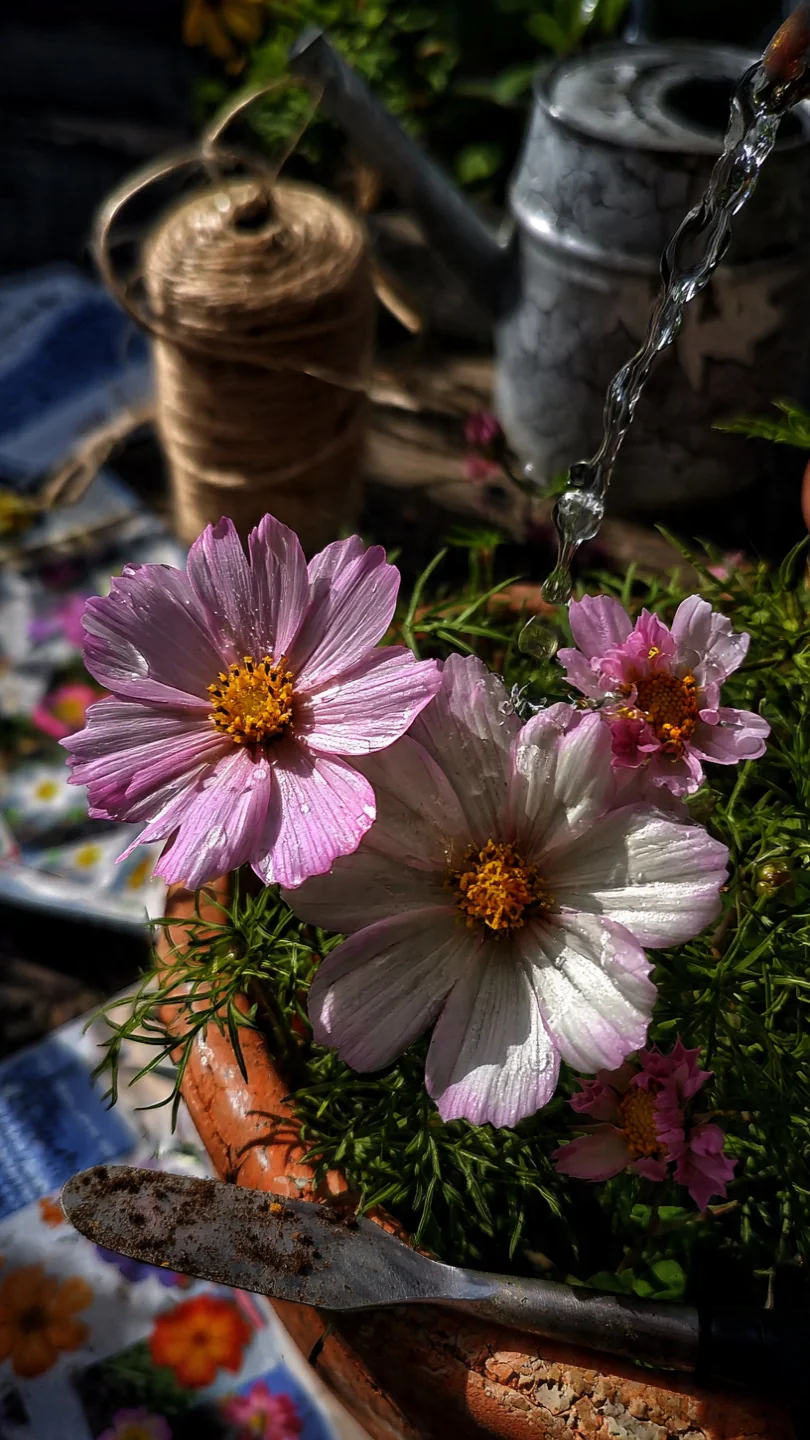 balcony-flowers-cosmos