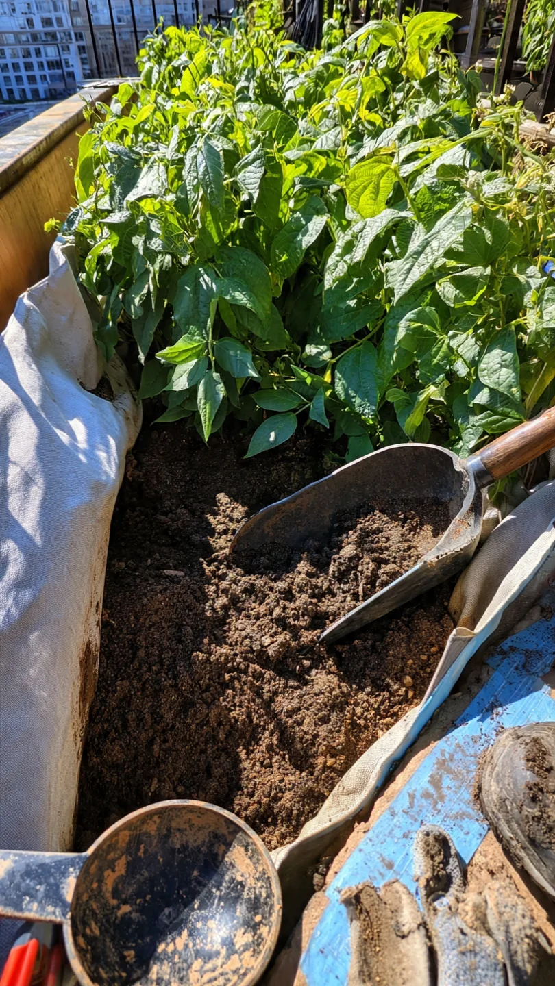 beans-in-containers-grow-bags-for-bush-beans