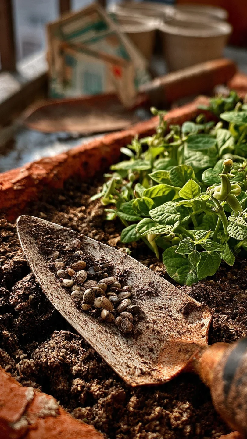beans-in-containers-window-box-bush-bean-clusters