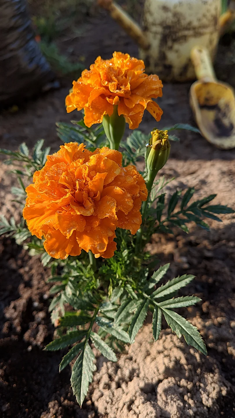 clay-soil-flowers-marigolds