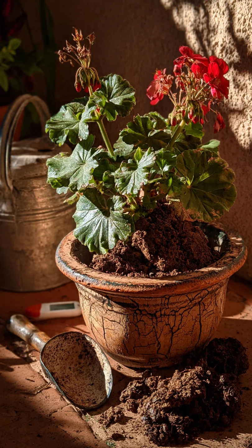 container-flowers-geraniums