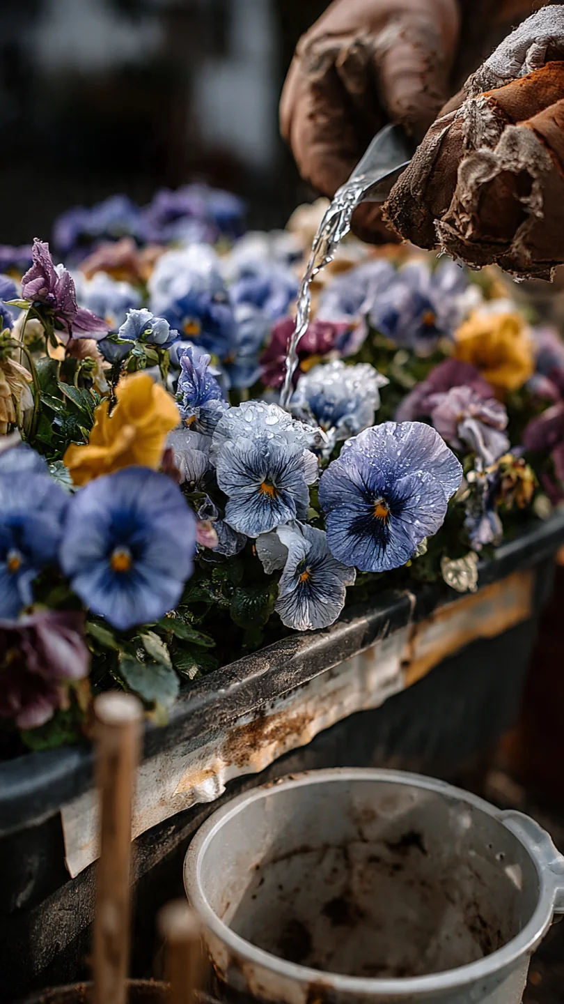 container-flowers-pansies