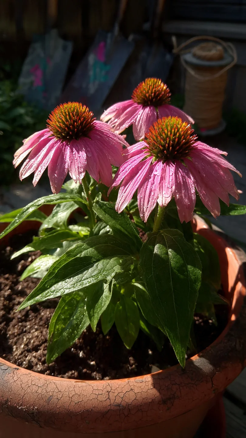 container-flowers-echinacea
